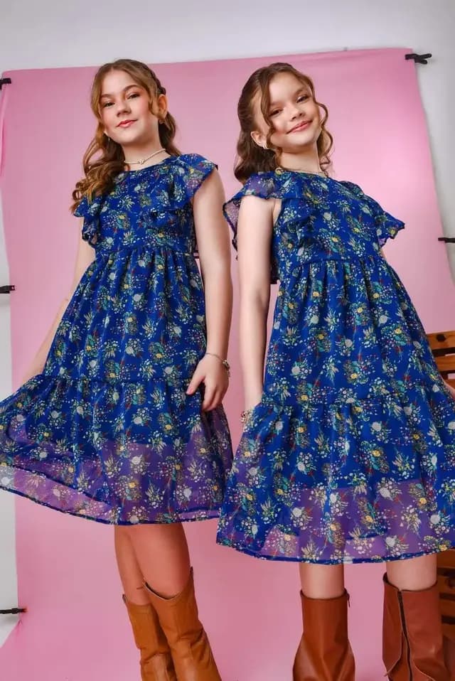 Vestido Tule Azul