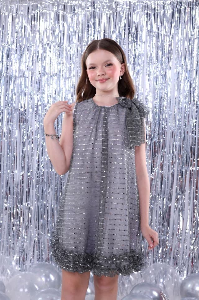 Vestido Glamour Prata