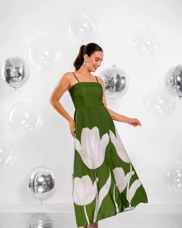 Vestido Festa Verde
