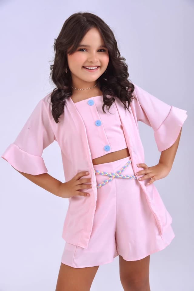Conjunto Kimono Rosa